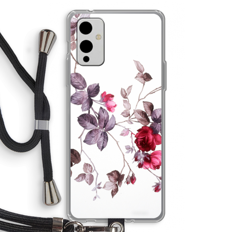 Mooie bloemen: OnePlus 9 Transparant Hoesje met koord