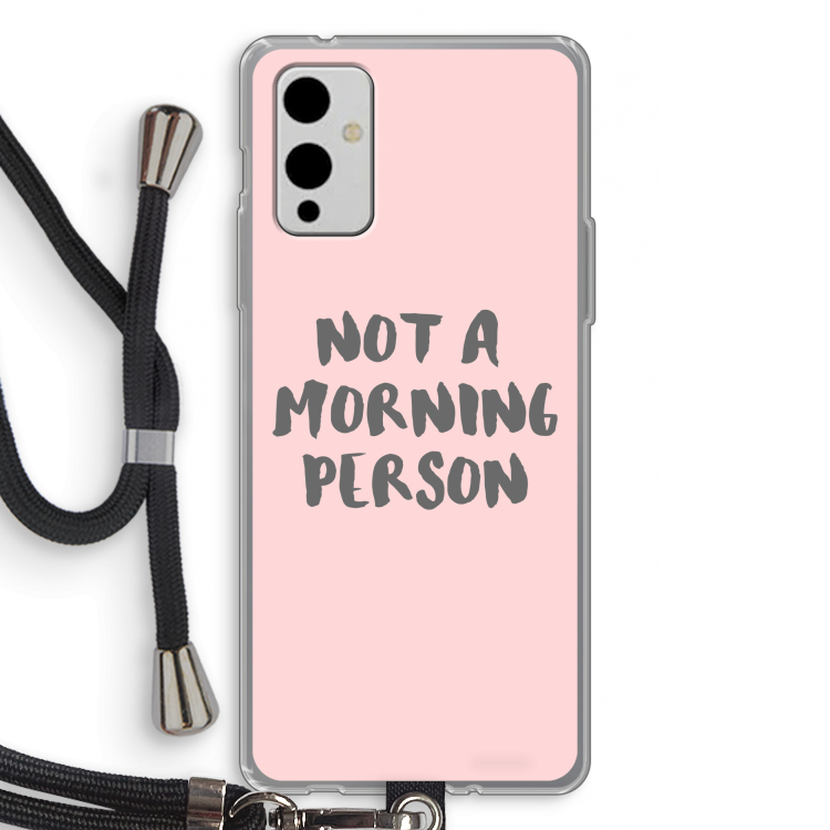 Morning person: OnePlus 9 Transparant Hoesje met koord