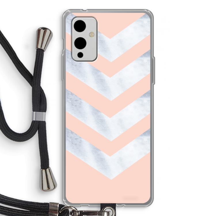 Marmeren pijlen: OnePlus 9 Transparant Hoesje met koord