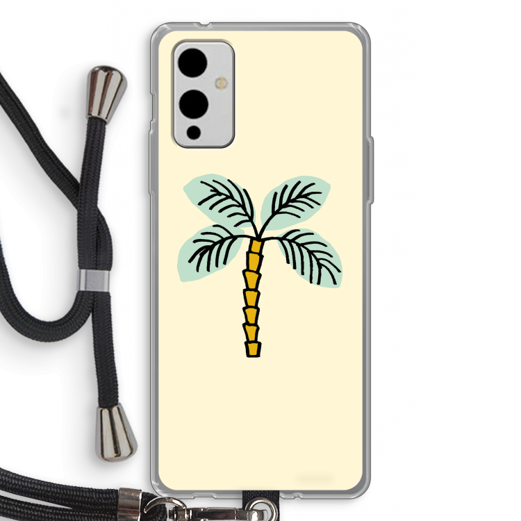 Palmboom: OnePlus 9 Transparant Hoesje met koord
