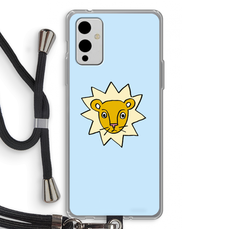 Kleine leeuw: OnePlus 9 Transparant Hoesje met koord