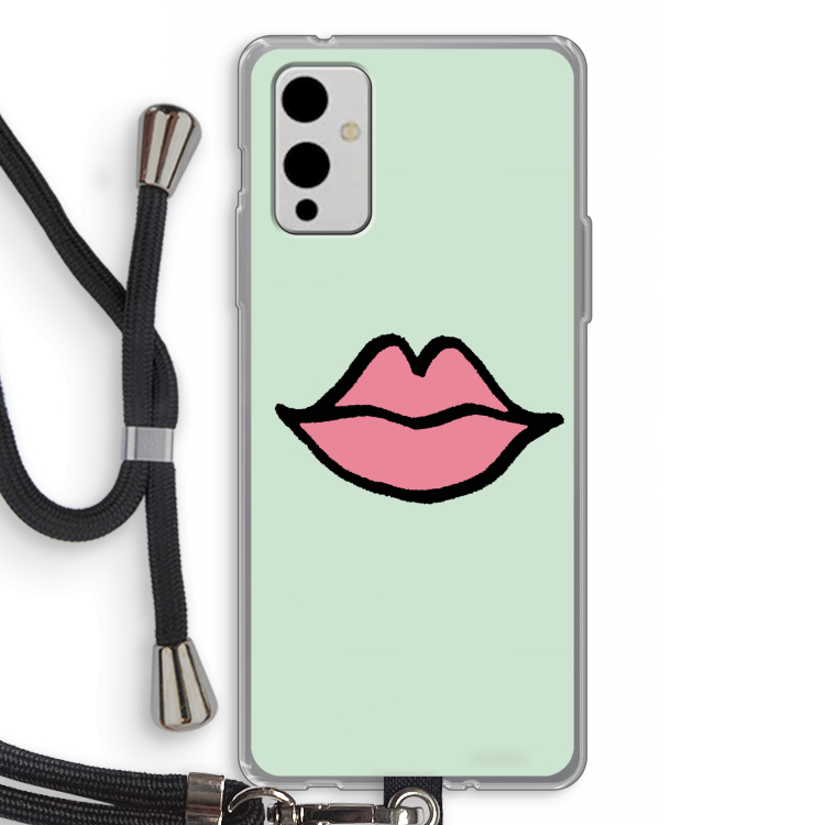 Kusje: OnePlus 9 Transparant Hoesje met koord