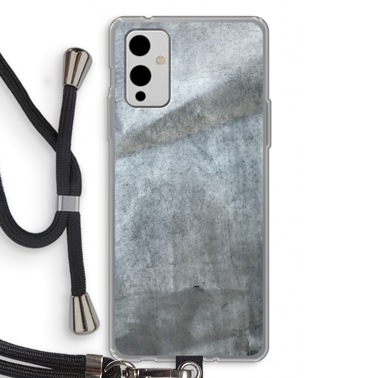 Grey Stone: OnePlus 9 Transparant Hoesje met koord