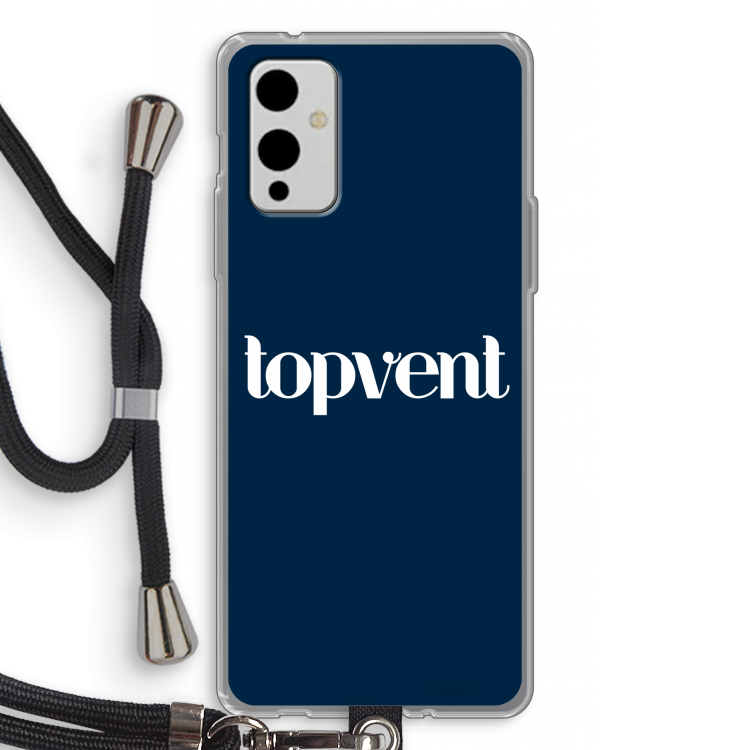 Topvent Navy: OnePlus 9 Transparant Hoesje met koord