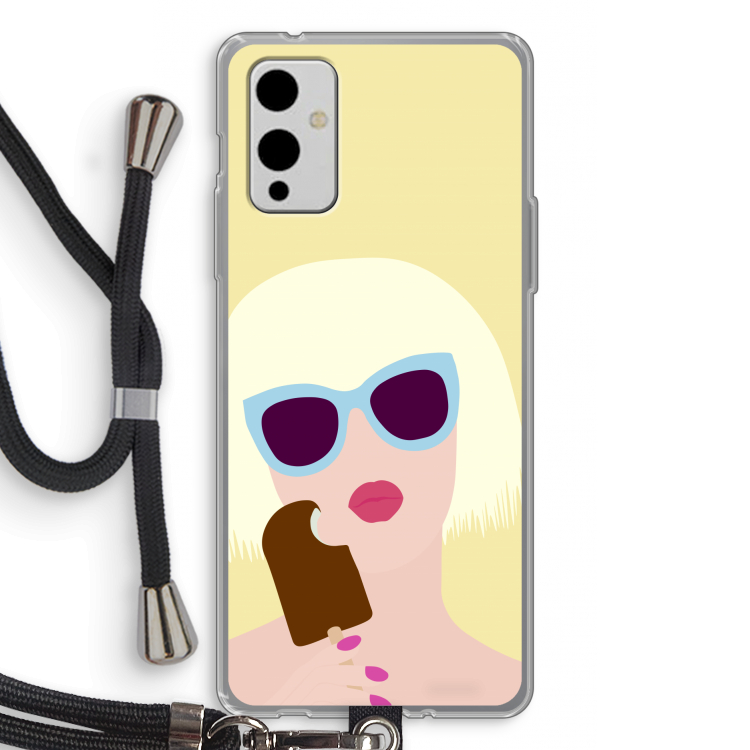 Ice cream: OnePlus 9 Transparant Hoesje met koord