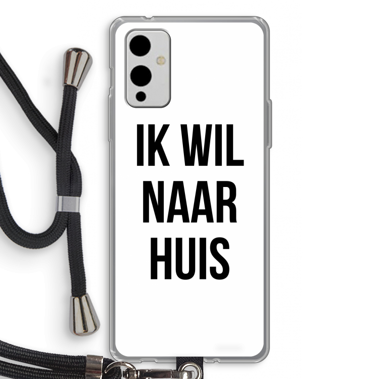 Ik wil naar huis: OnePlus 9 Transparant Hoesje met koord