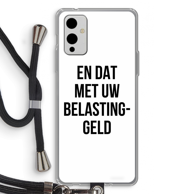 Belastinggeld: OnePlus 9 Transparant Hoesje met koord