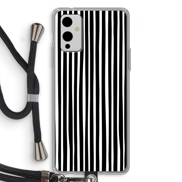 Stripes: OnePlus 9 Transparant Hoesje met koord