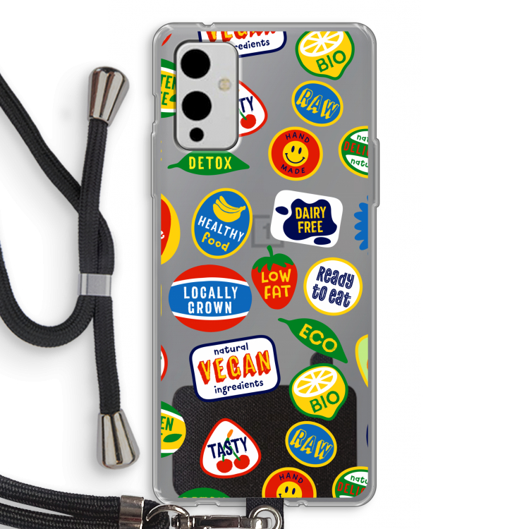 Fruitsticker: OnePlus 9 Transparant Hoesje met koord