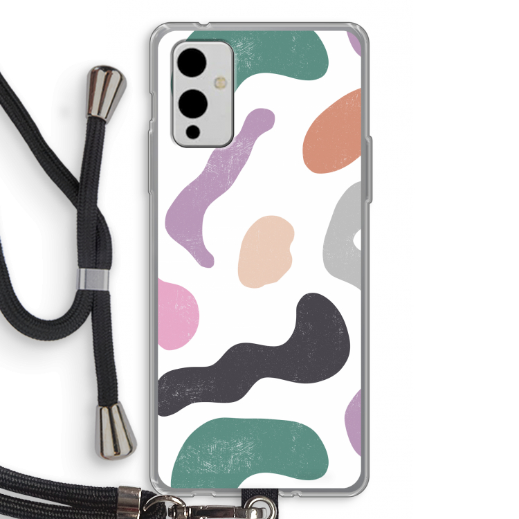 Memphis Shapes: OnePlus 9 Transparant Hoesje met koord