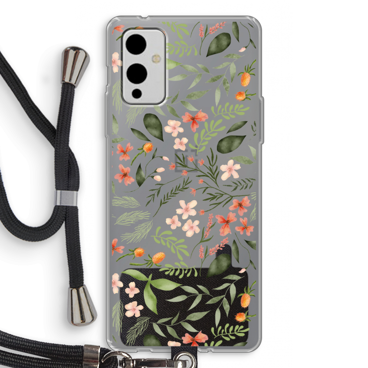 Sweet little flowers: OnePlus 9 Transparant Hoesje met koord