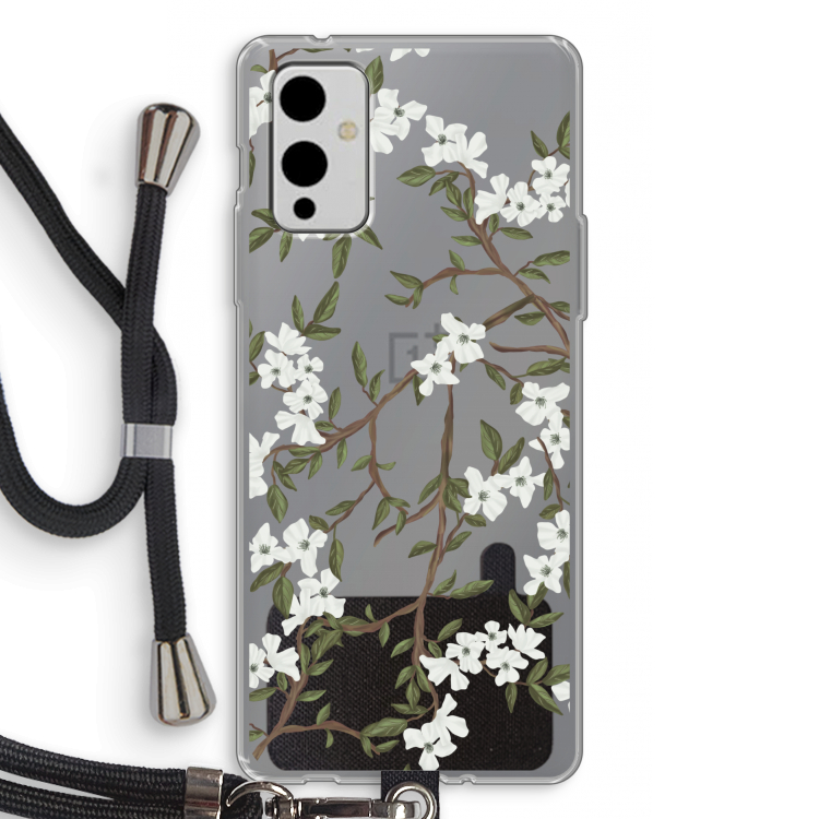Blossoming spring: OnePlus 9 Transparant Hoesje met koord