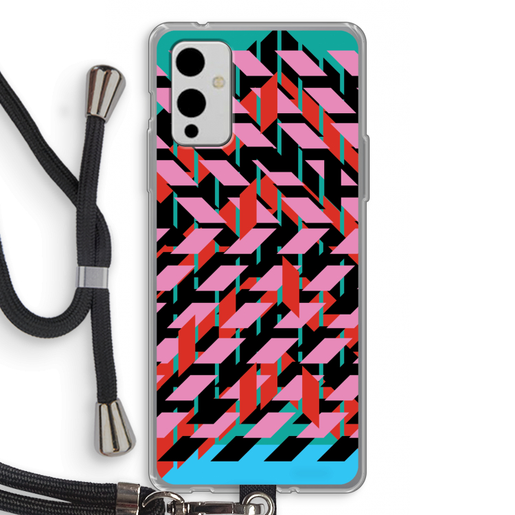 Skew Blush 2: OnePlus 9 Transparant Hoesje met koord