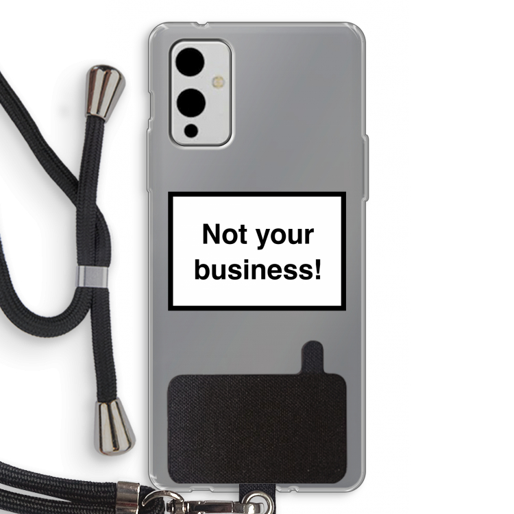 Not your business: OnePlus 9 Transparant Hoesje met koord