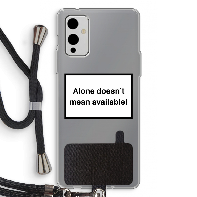 Alone: OnePlus 9 Transparant Hoesje met koord