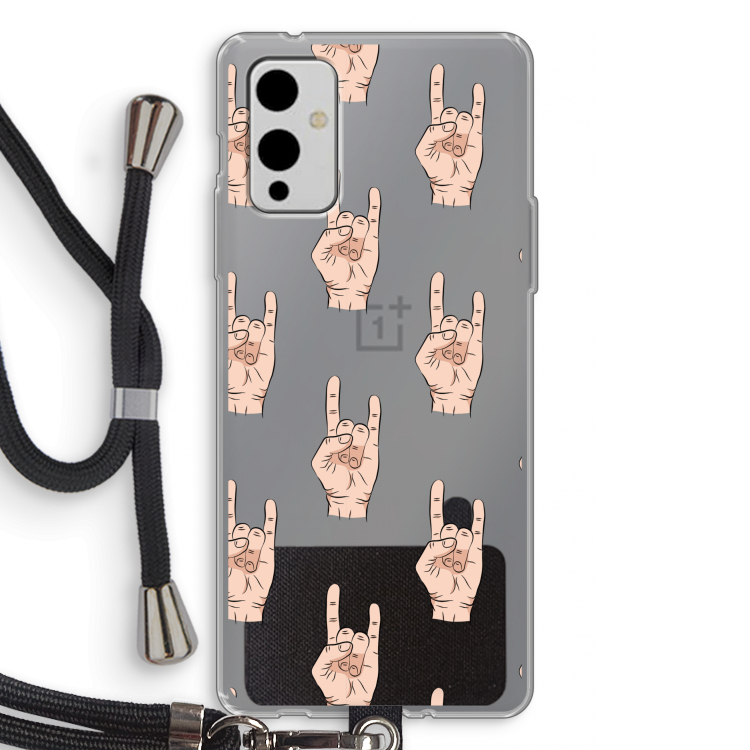 Rock: OnePlus 9 Transparant Hoesje met koord