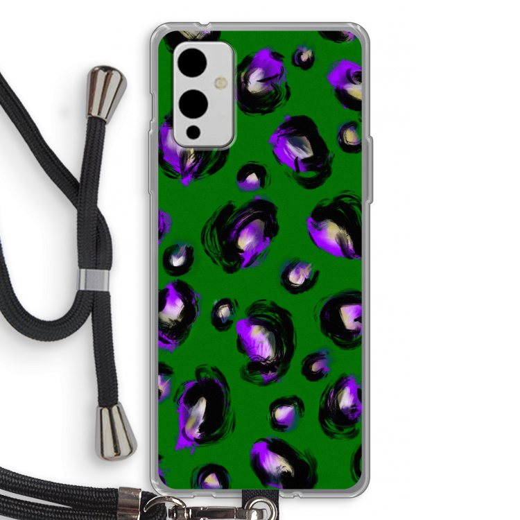 Green Cheetah: OnePlus 9 Transparant Hoesje met koord