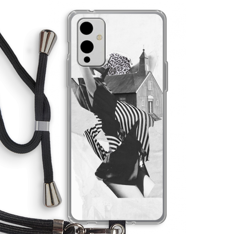 House: OnePlus 9 Transparant Hoesje met koord