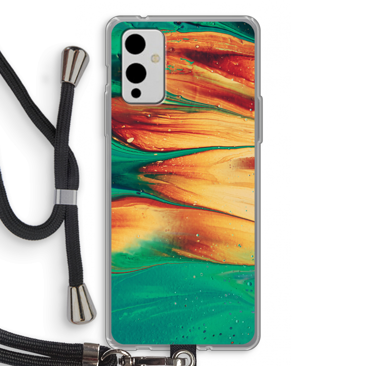 Green Inferno: OnePlus 9 Transparant Hoesje met koord