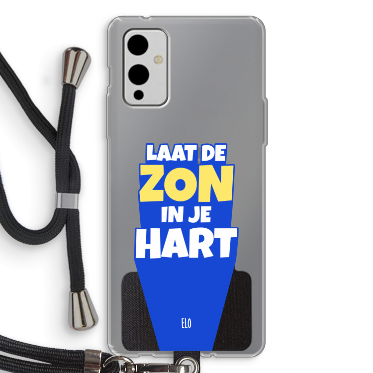 Laat de zon in je hart: OnePlus 9 Transparant Hoesje met koord