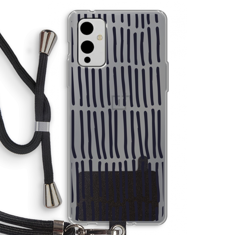 Moroccan stripes: OnePlus 9 Transparant Hoesje met koord