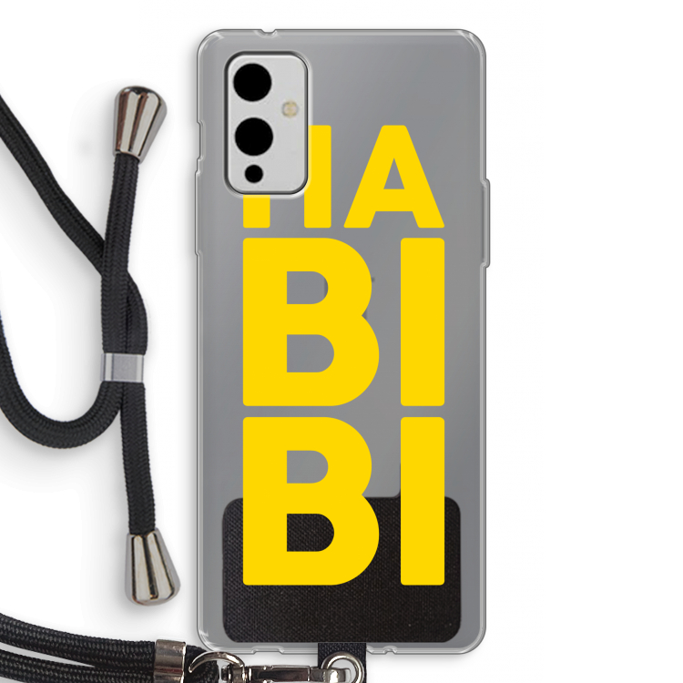 Habibi Blue: OnePlus 9 Transparant Hoesje met koord