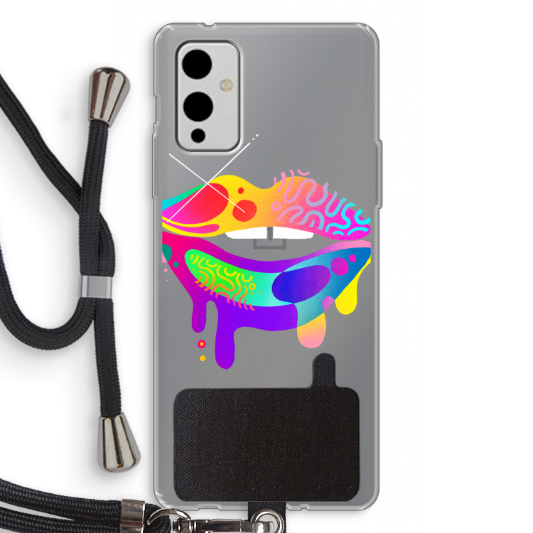 Lip Palette: OnePlus 9 Transparant Hoesje met koord