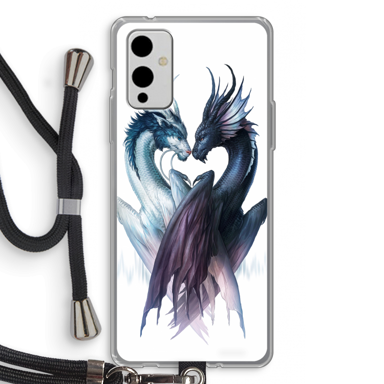 Yin Yang Dragons: OnePlus 9 Transparant Hoesje met koord