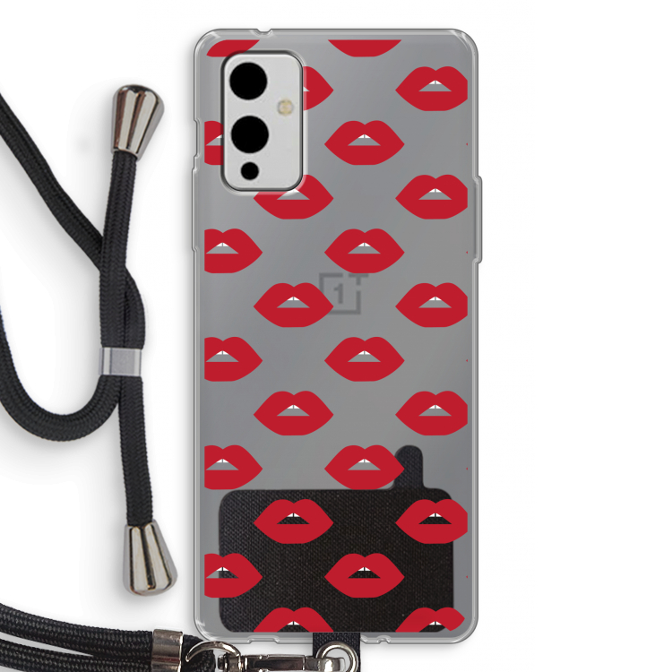 Lips: OnePlus 9 Transparant Hoesje met koord