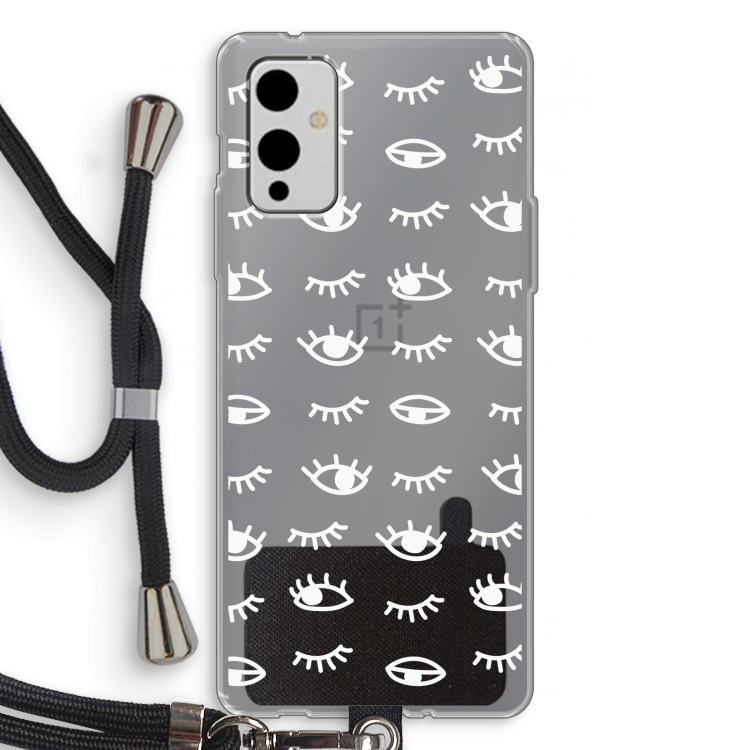 Eye pattern #3: OnePlus 9 Transparant Hoesje met koord