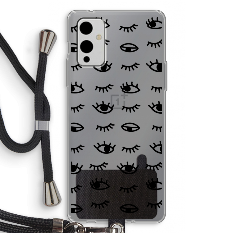 Eye pattern #2: OnePlus 9 Transparant Hoesje met koord
