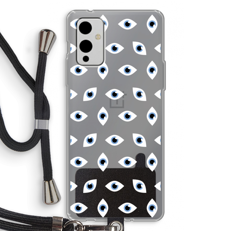 Eyes pattern: OnePlus 9 Transparant Hoesje met koord