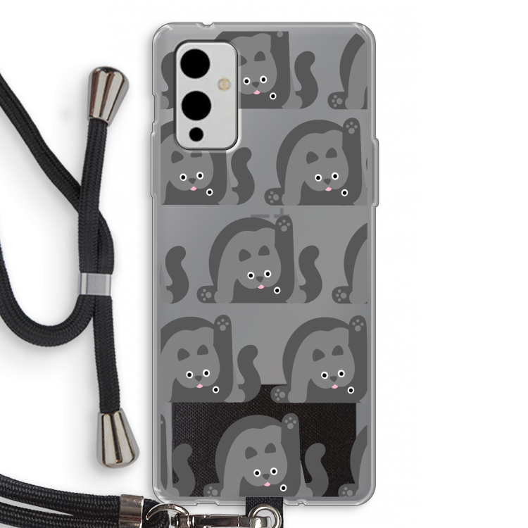 Cats: OnePlus 9 Transparant Hoesje met koord