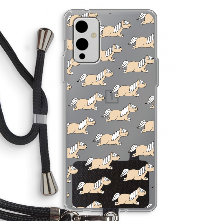Ponys: OnePlus 9 Transparant Hoesje met koord