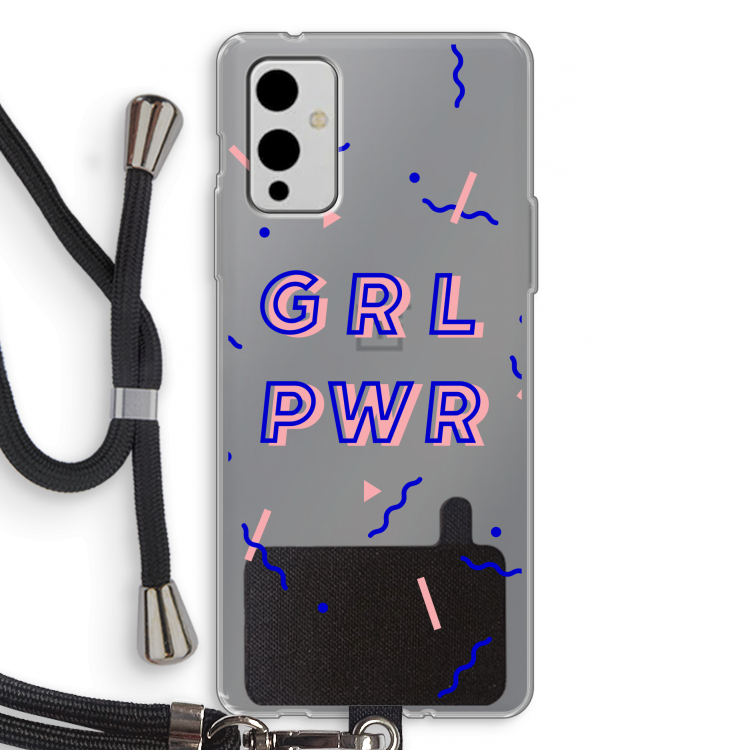 GRL PWR: OnePlus 9 Transparant Hoesje met koord