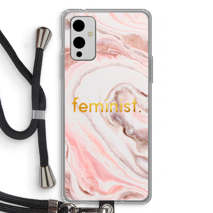 Feminist: OnePlus 9 Transparant Hoesje met koord