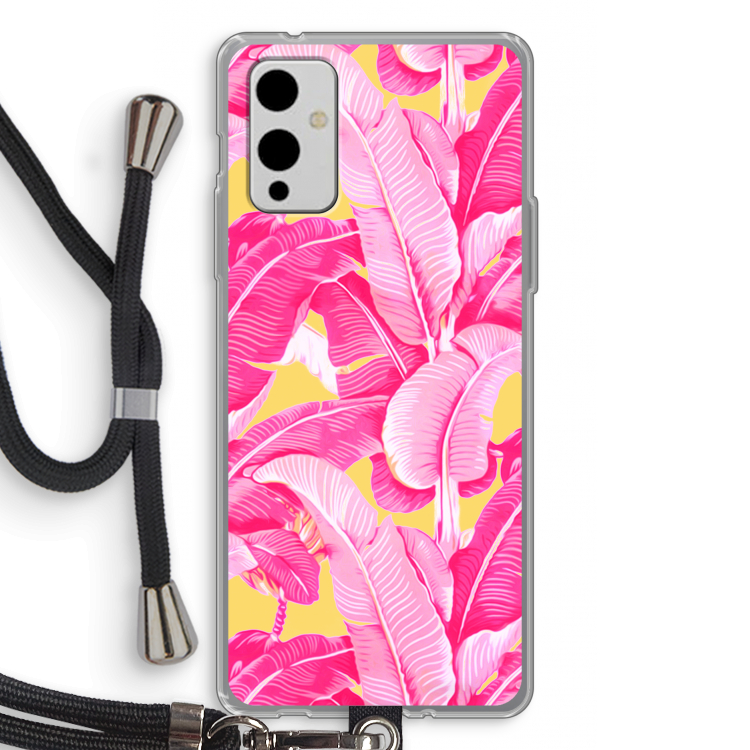 Pink Banana: OnePlus 9 Transparant Hoesje met koord