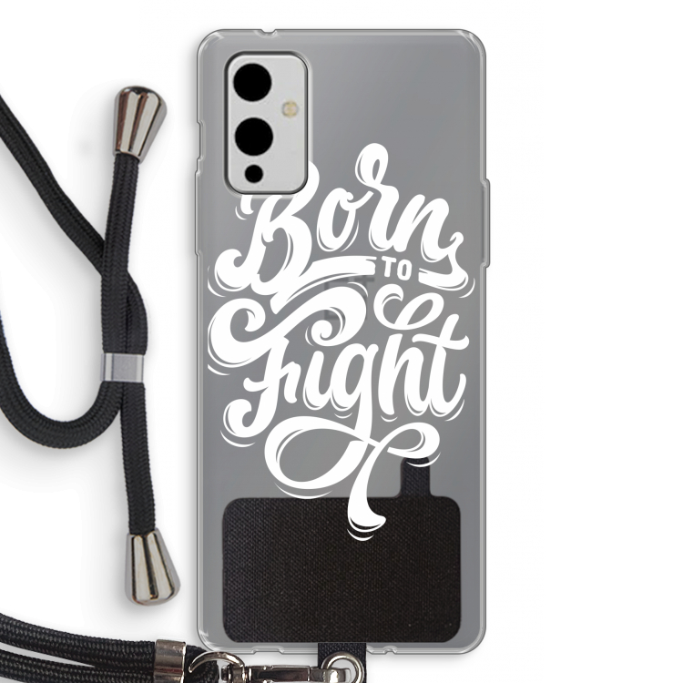Born to Fight: OnePlus 9 Transparant Hoesje met koord