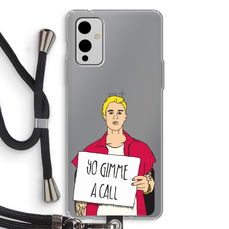 Gimme a call: OnePlus 9 Transparant Hoesje met koord
