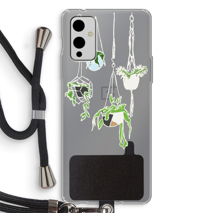 Hang In There: OnePlus 9 Transparant Hoesje met koord