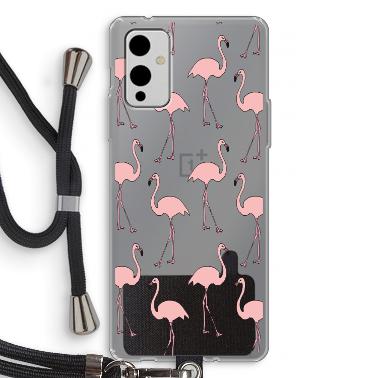 Anything Flamingoes: OnePlus 9 Transparant Hoesje met koord