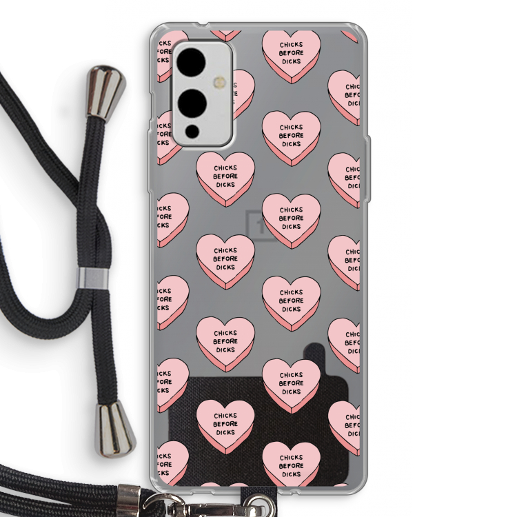 Chicks before dicks: OnePlus 9 Transparant Hoesje met koord
