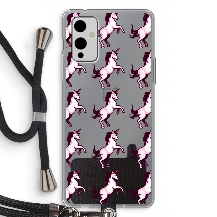 Musketon Unicorn: OnePlus 9 Transparant Hoesje met koord