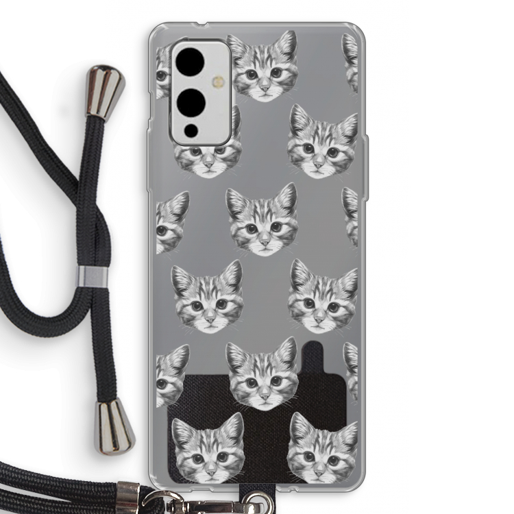 Kitten: OnePlus 9 Transparant Hoesje met koord