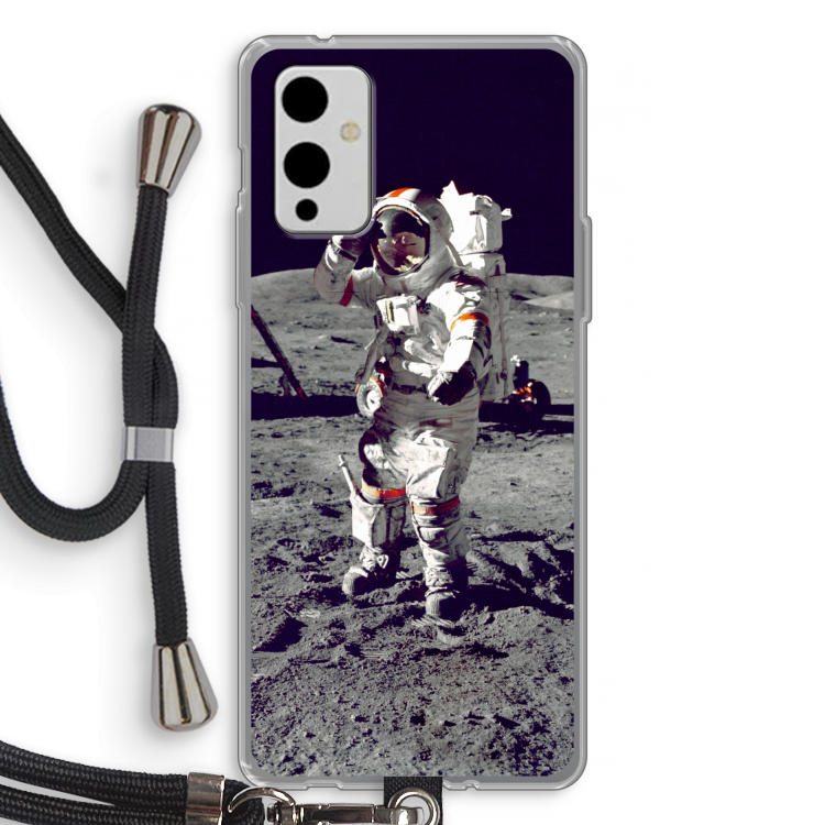 Spaceman: OnePlus 9 Transparant Hoesje met koord