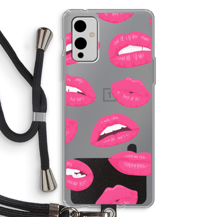 Bite my lip: OnePlus 9 Transparant Hoesje met koord