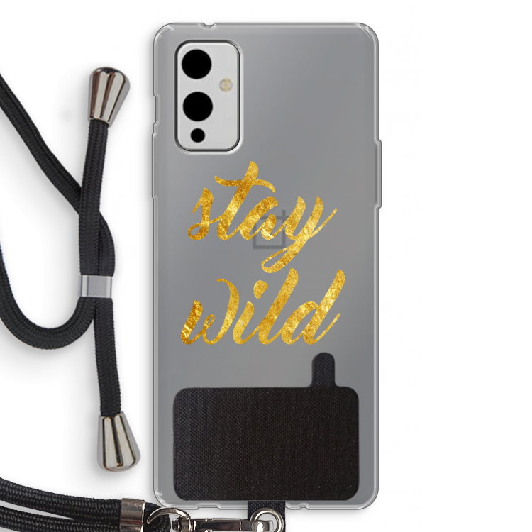 Stay wild: OnePlus 9 Transparant Hoesje met koord