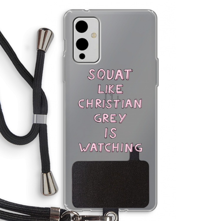 Christian Grey: OnePlus 9 Transparant Hoesje met koord