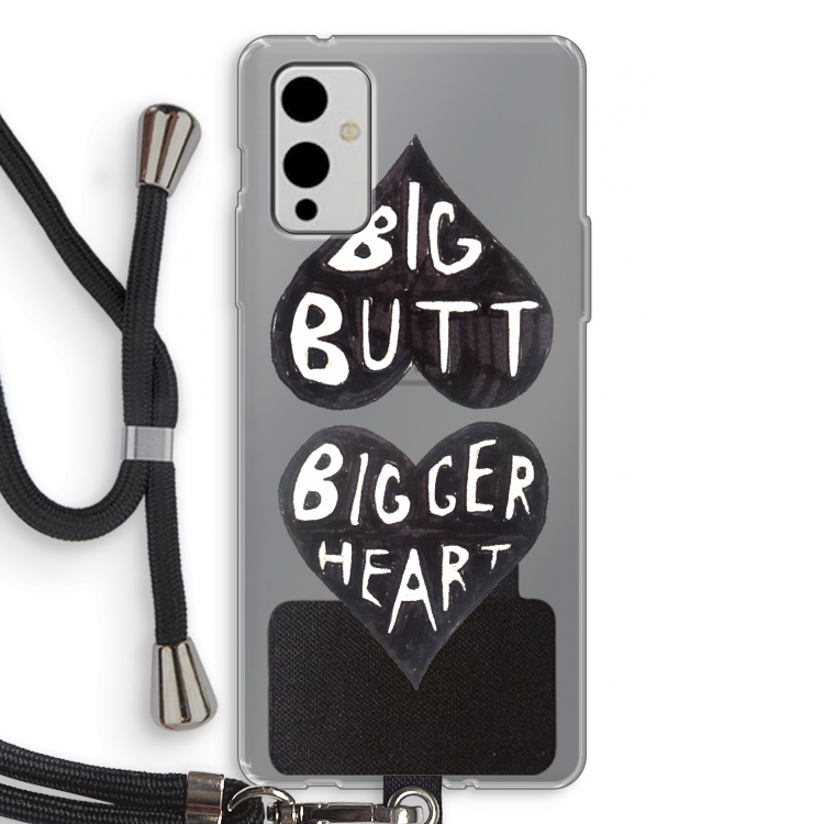 Big butt bigger heart: OnePlus 9 Transparant Hoesje met koord