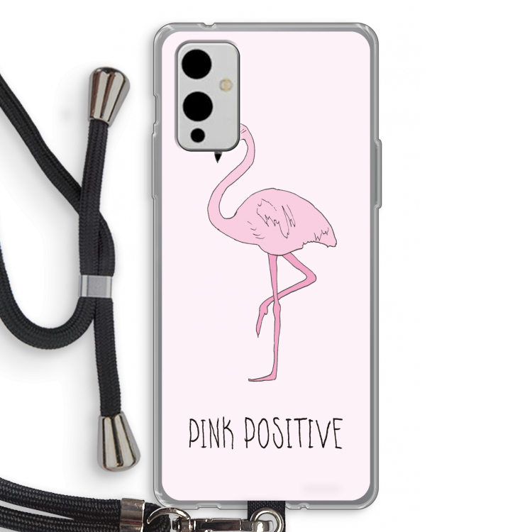 Pink positive: OnePlus 9 Transparant Hoesje met koord